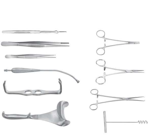 Hysterectomy Surgical Instrument Set